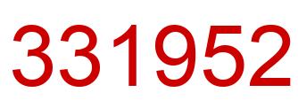 Number 331952 red image
