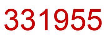 Number 331955 red image