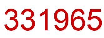Number 331965 red image