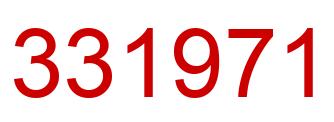 Number 331971 red image