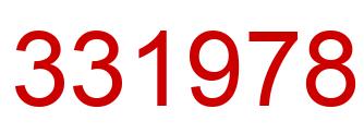 Number 331978 red image