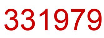 Number 331979 red image