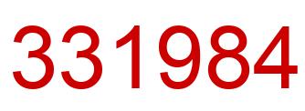 Number 331984 red image
