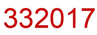 Number 332017 red image