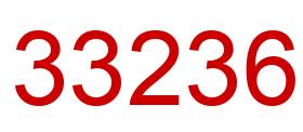 Number 33236 red image