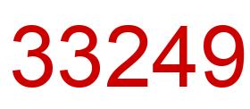 Number 33249 red image