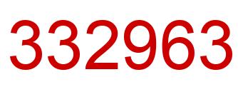 Número 332963 imagen rojo