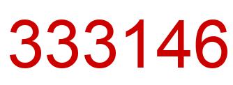 Number 333146 red image