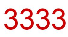 Number 3333 red image