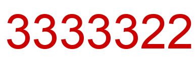 Number 3333322 red image