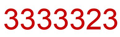 Number 3333323 red image