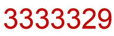Number 3333329 red image