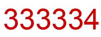 Number 333334 red image
