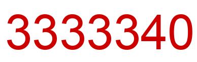 Number 3333340 red image