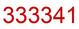 Number 333341 red image