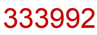 Number 333992 red image