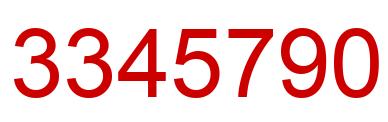 Number 3345790 red image