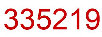 Number 335219 red image