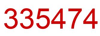 Number 335474 red image