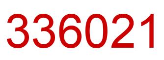 Number 336021 red image