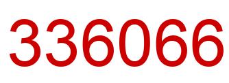 Number 336066 red image