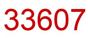 Number 33607 red image