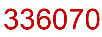 Number 336070 red image
