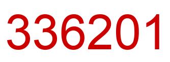 Number 336201 red image