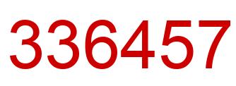Number 336457 red image