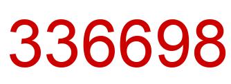 Number 336698 red image