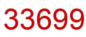 Number 33699 red image