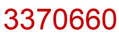 Number 3370660 red image