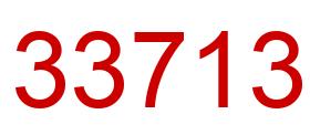 Number 33713 red image