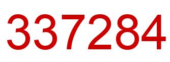Number 337284 red image