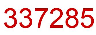 Number 337285 red image