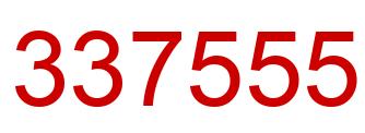 Número 337555 imagen rojo