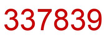 Number 337839 red image