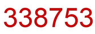Número 338753 imagen rojo