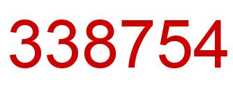 Número 338754 imagen rojo