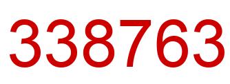 Number 338763 red image