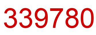Number 339780 red image