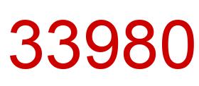 Number 33980 red image