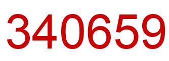 Number 340659 red image
