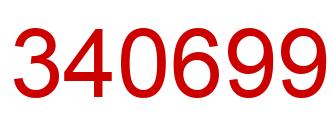 Number 340699 red image