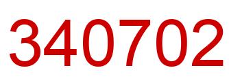 Number 340702 red image