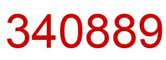 Number 340889 red image