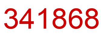 Number 341868 red image