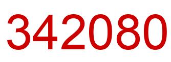 Number 342080 red image