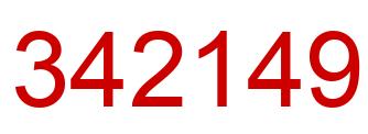 Number 342149 red image