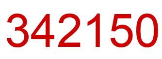 Number 342150 red image